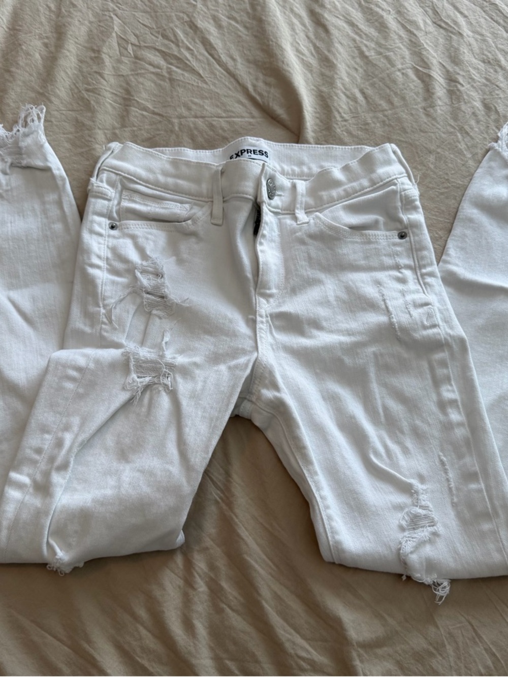 Express White skinny jeans women size 0